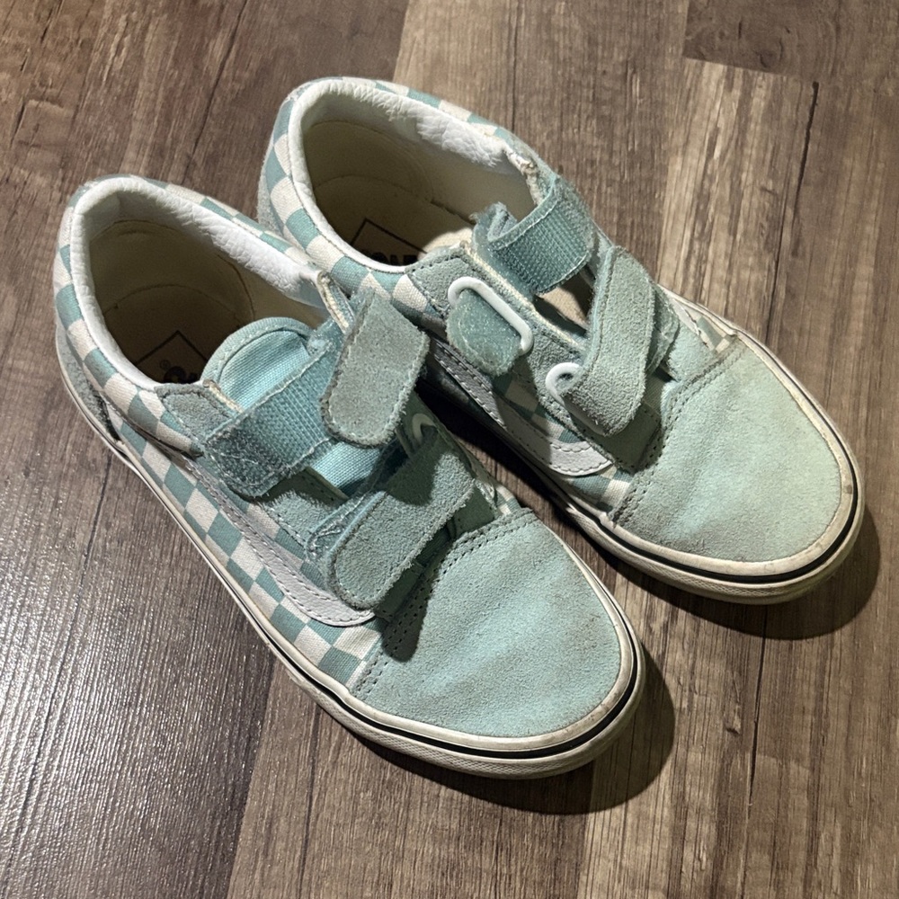 Vans Kids Mint Checkered Sneakers